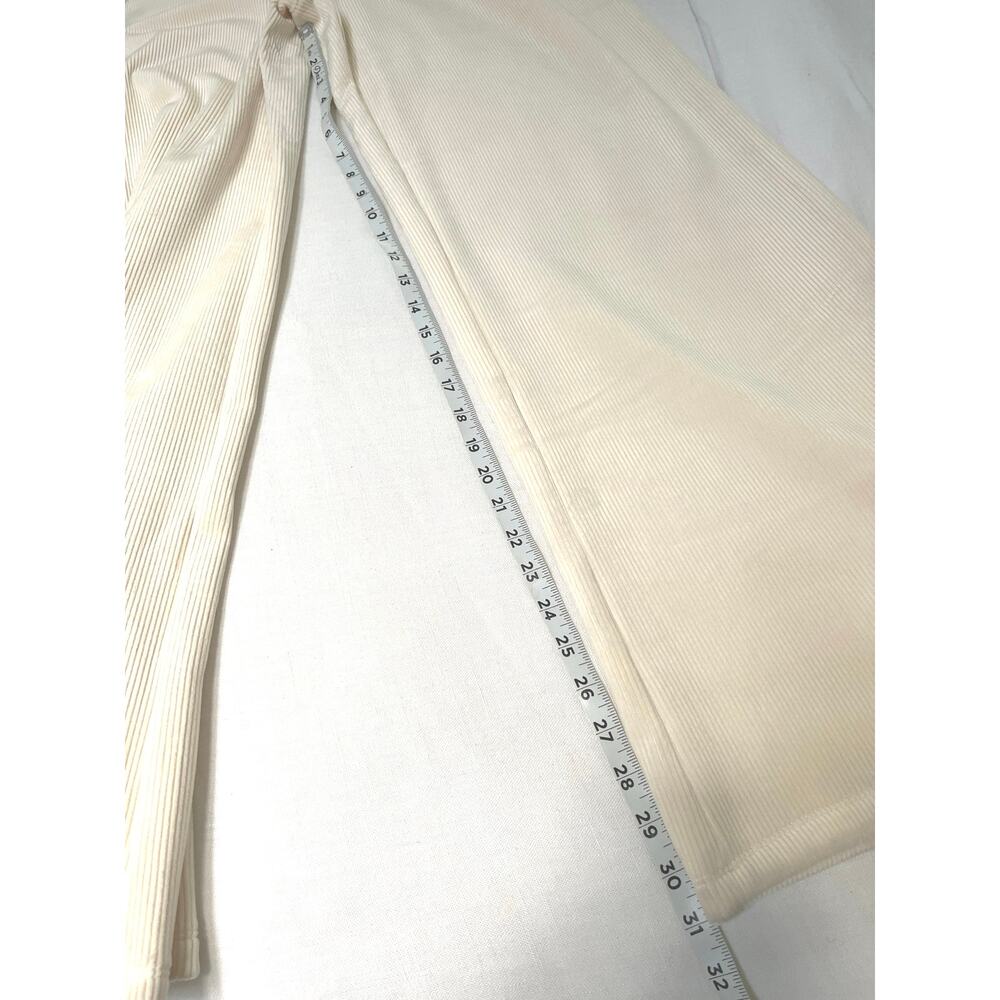 NWT MARINE LAYER Velour
Corduroy Flare Pants L Cream Ribbed Wide Leg High - Picture 10 of 12